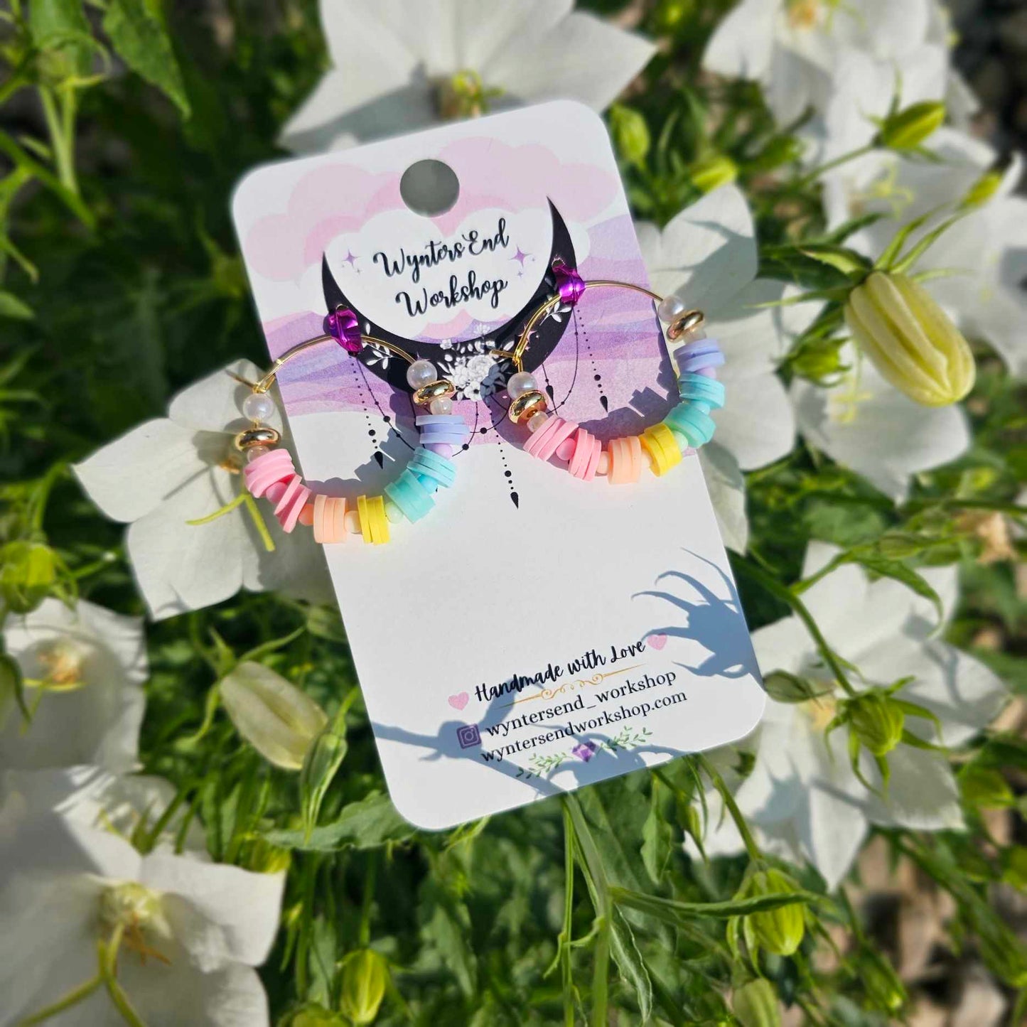 Rainbow Sorbet with a touch of Gold - Hoops