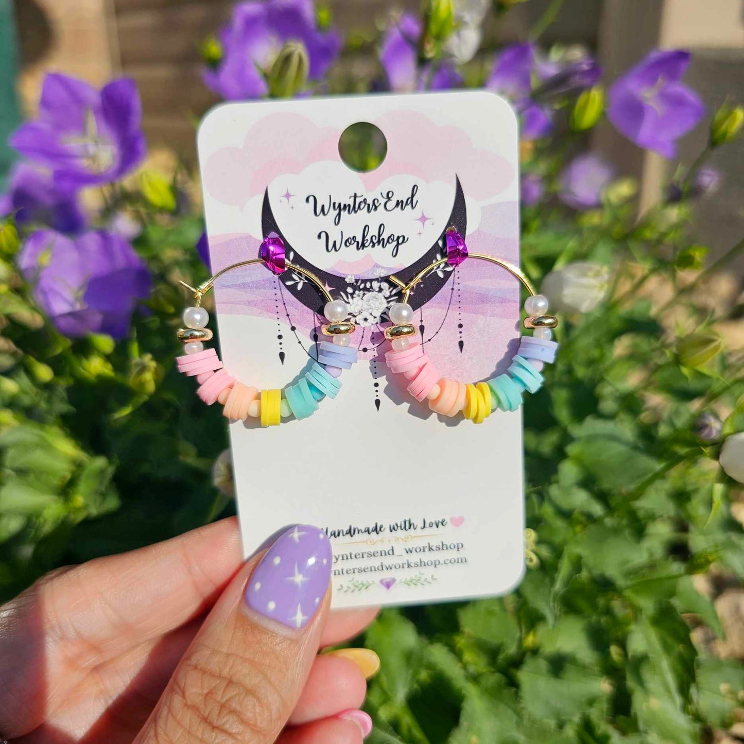 Rainbow Sorbet with a touch of Gold - Hoops